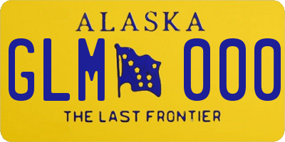AK license plate GLM000