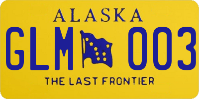 AK license plate GLM003
