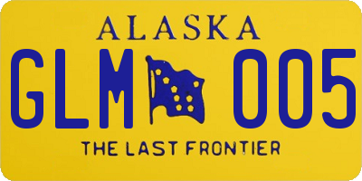 AK license plate GLM005