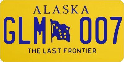 AK license plate GLM007