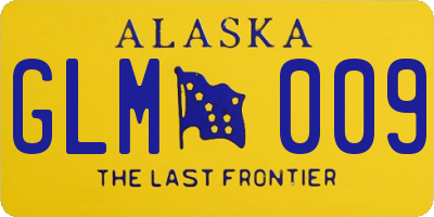 AK license plate GLM009