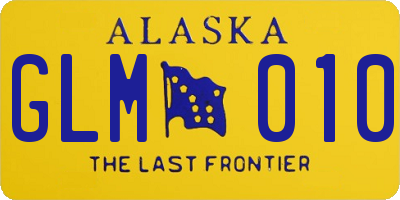 AK license plate GLM010