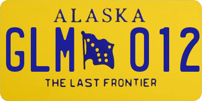 AK license plate GLM012