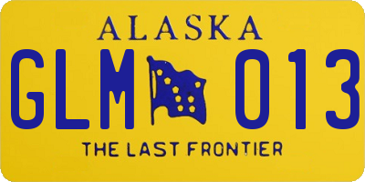 AK license plate GLM013