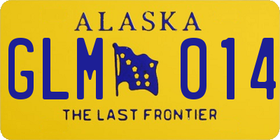 AK license plate GLM014