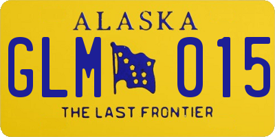 AK license plate GLM015