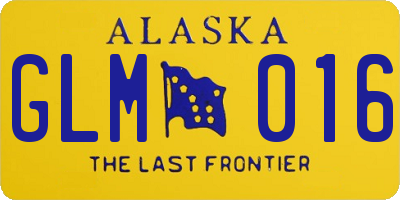 AK license plate GLM016