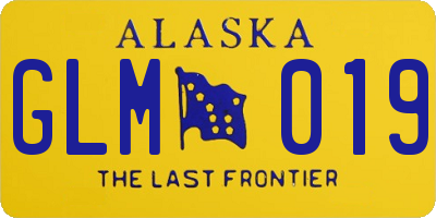 AK license plate GLM019