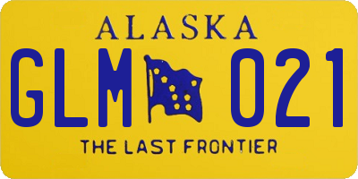 AK license plate GLM021