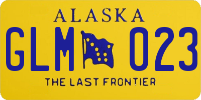 AK license plate GLM023