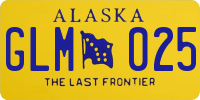 AK license plate GLM025