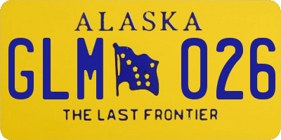 AK license plate GLM026