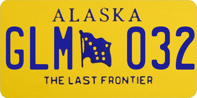 AK license plate GLM032