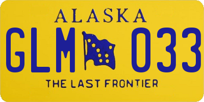 AK license plate GLM033