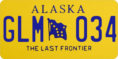 AK license plate GLM034