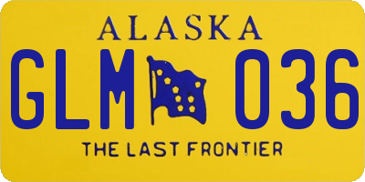 AK license plate GLM036