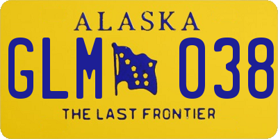 AK license plate GLM038