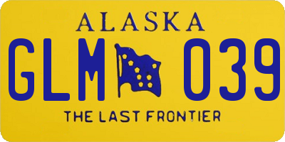 AK license plate GLM039
