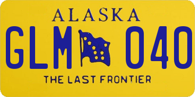 AK license plate GLM040