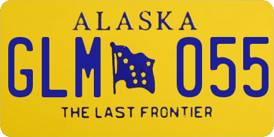 AK license plate GLM055