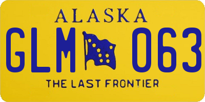 AK license plate GLM063