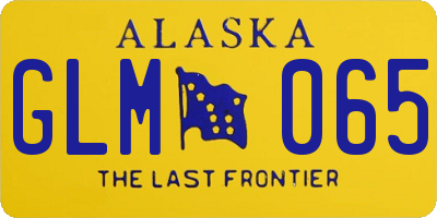 AK license plate GLM065