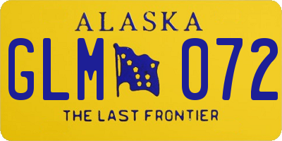 AK license plate GLM072