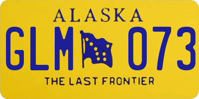 AK license plate GLM073