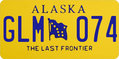 AK license plate GLM074