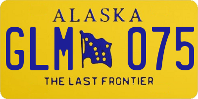 AK license plate GLM075