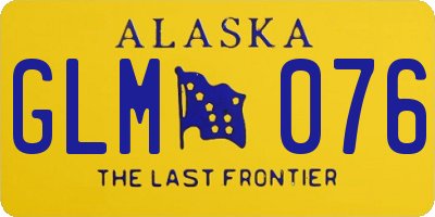 AK license plate GLM076