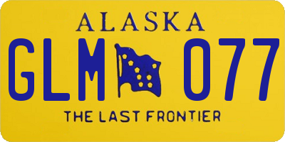 AK license plate GLM077