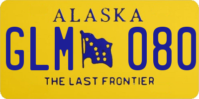 AK license plate GLM080