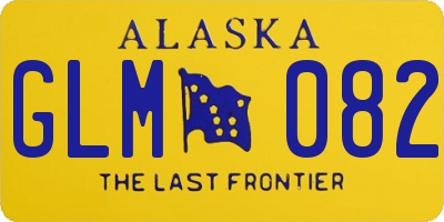 AK license plate GLM082