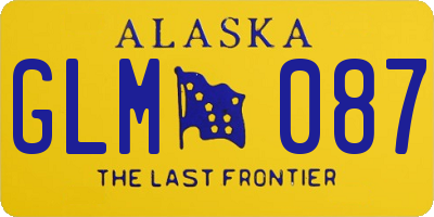 AK license plate GLM087