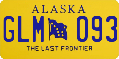 AK license plate GLM093