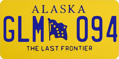 AK license plate GLM094