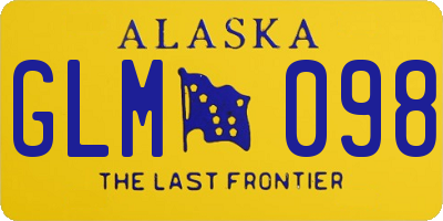 AK license plate GLM098