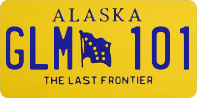 AK license plate GLM101