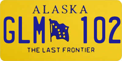 AK license plate GLM102