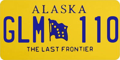 AK license plate GLM110