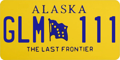 AK license plate GLM111