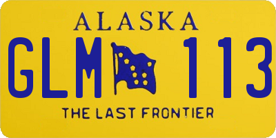 AK license plate GLM113