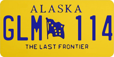 AK license plate GLM114