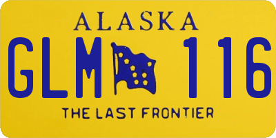 AK license plate GLM116