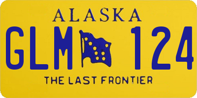 AK license plate GLM124