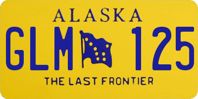 AK license plate GLM125