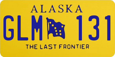 AK license plate GLM131