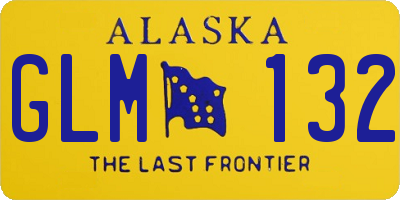 AK license plate GLM132