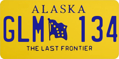 AK license plate GLM134